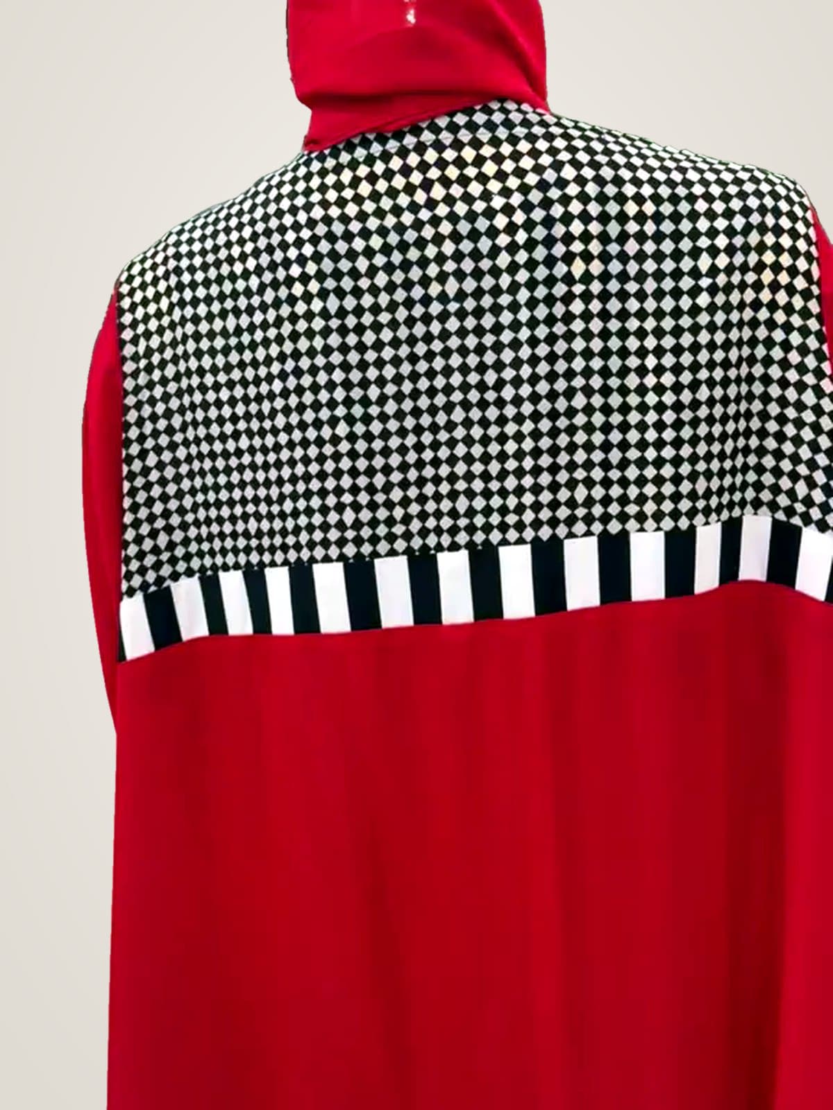 Scarlet Check Abaya — Scarlet Red, Monochrome