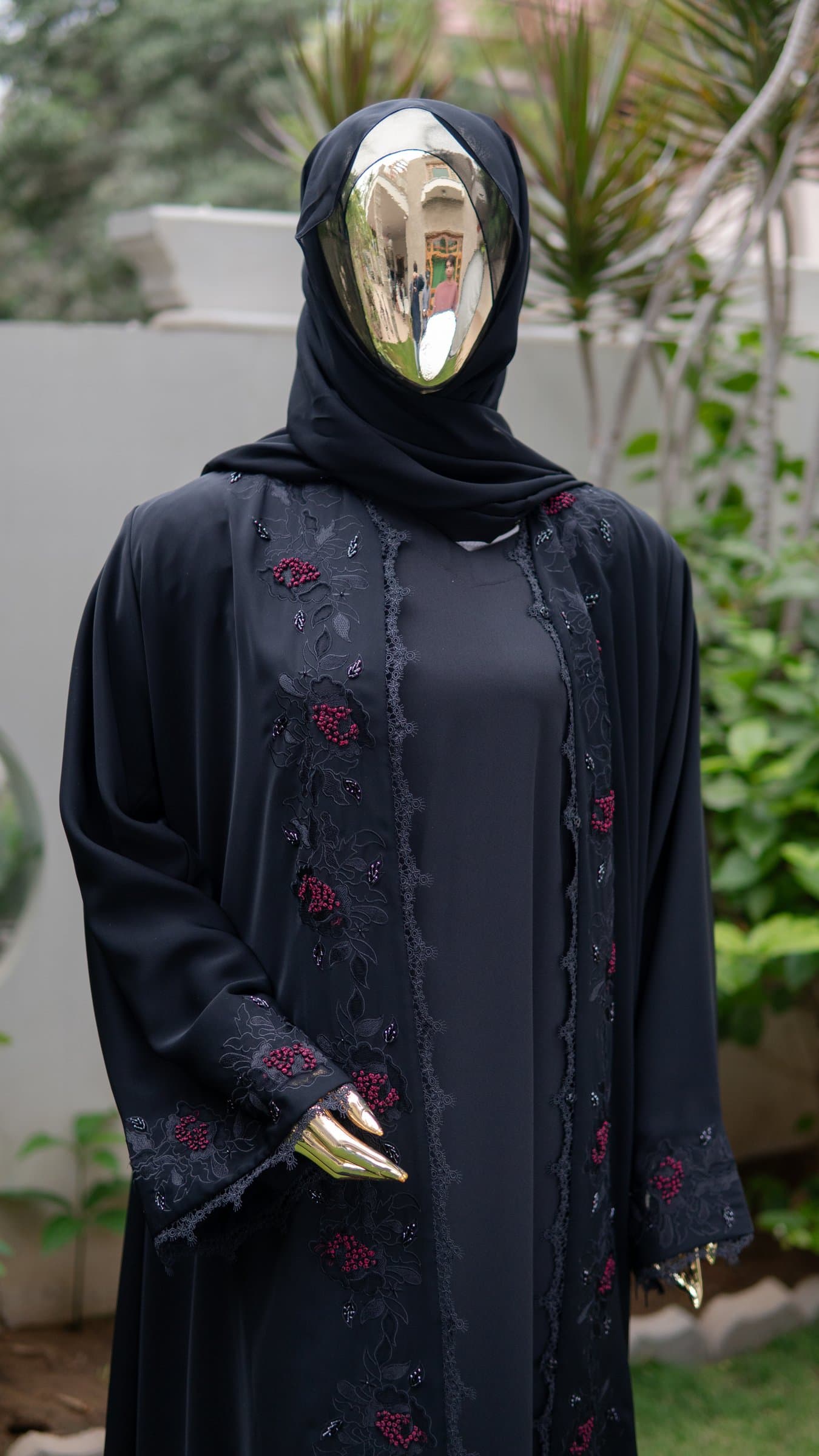 Noir Bloom Dubai Abaya — BA-121