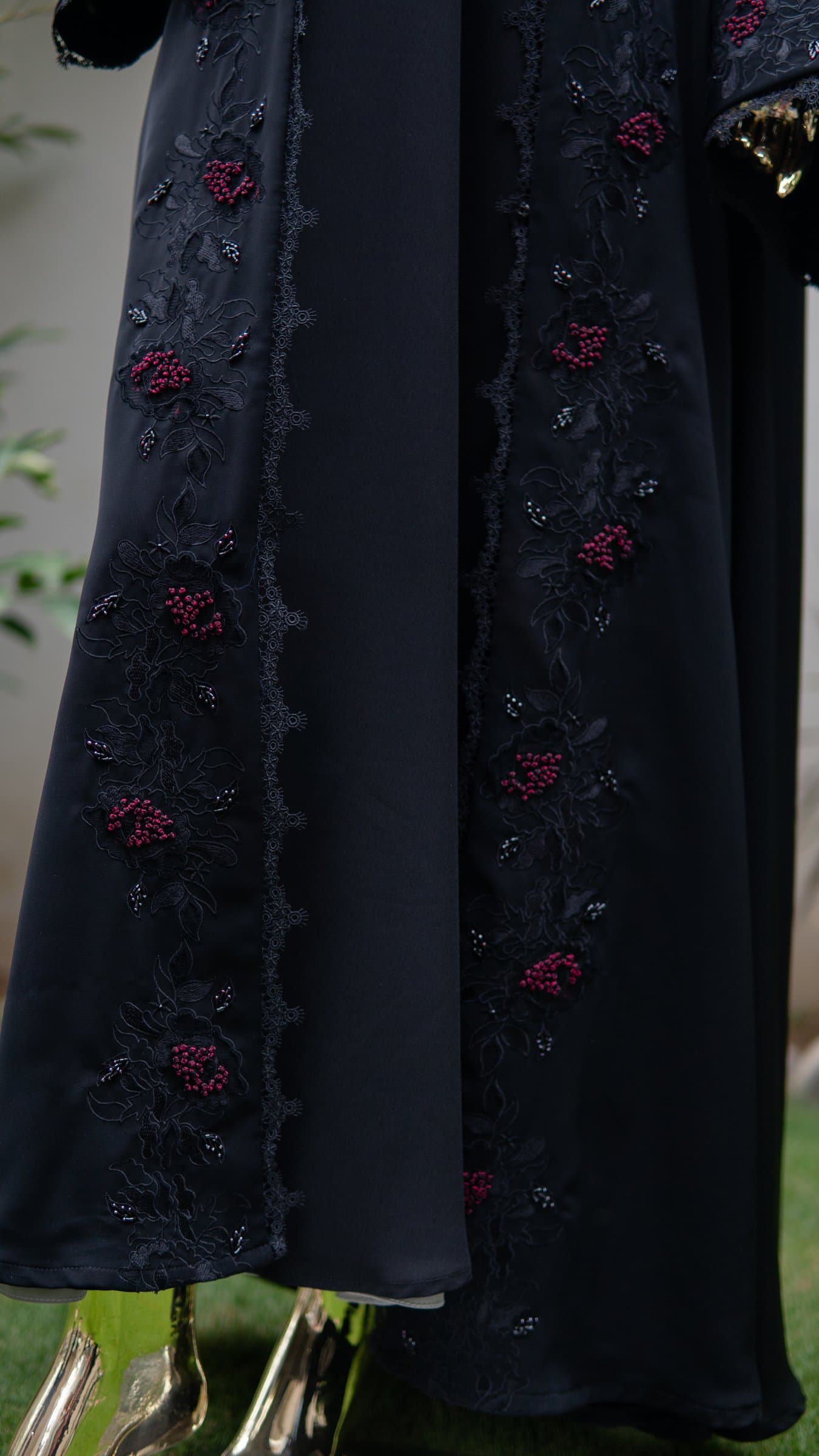 Noir Bloom Dubai Abaya — BA-121