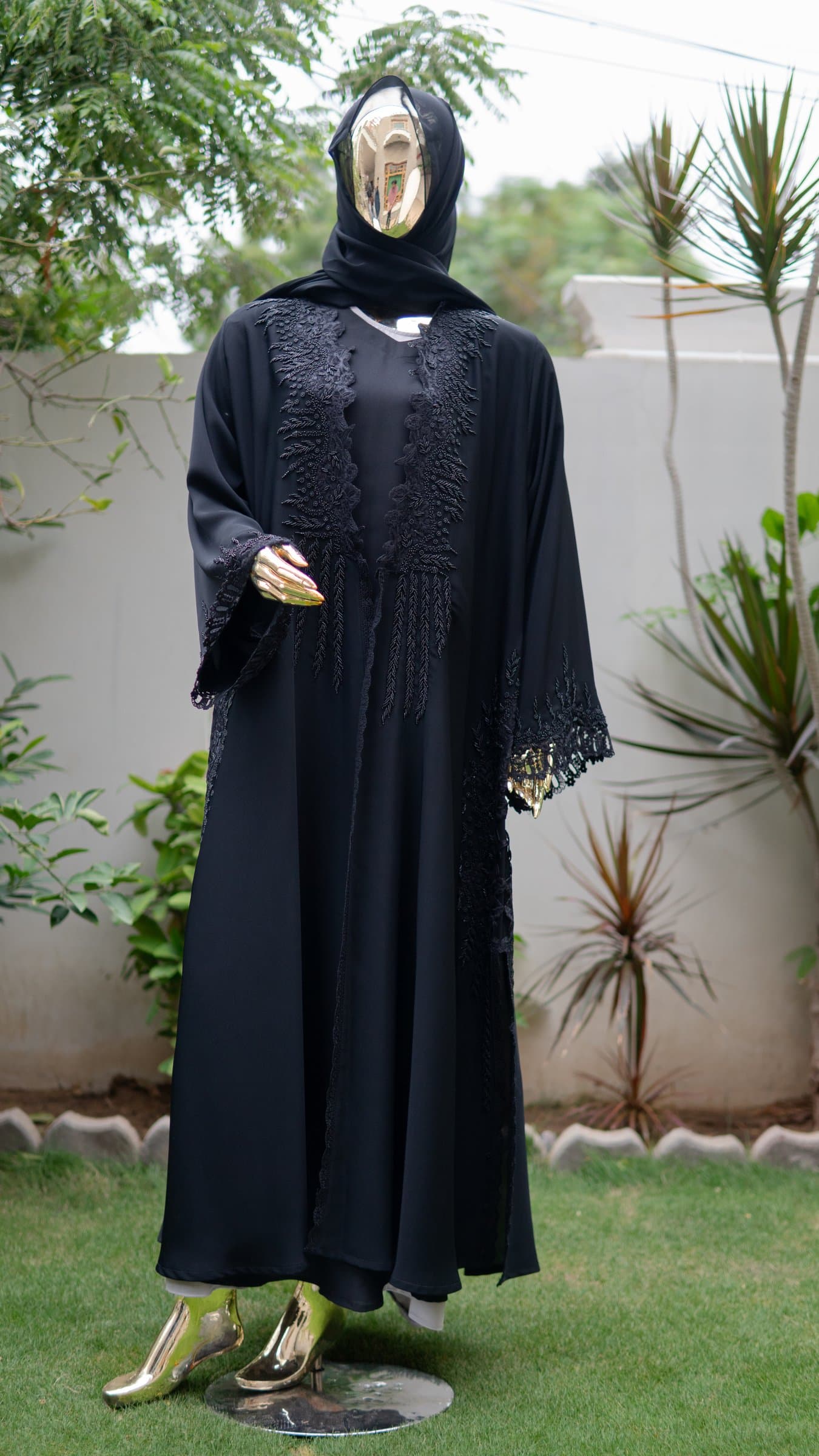 Mint Pearl Dubai Abaya — BA-122
