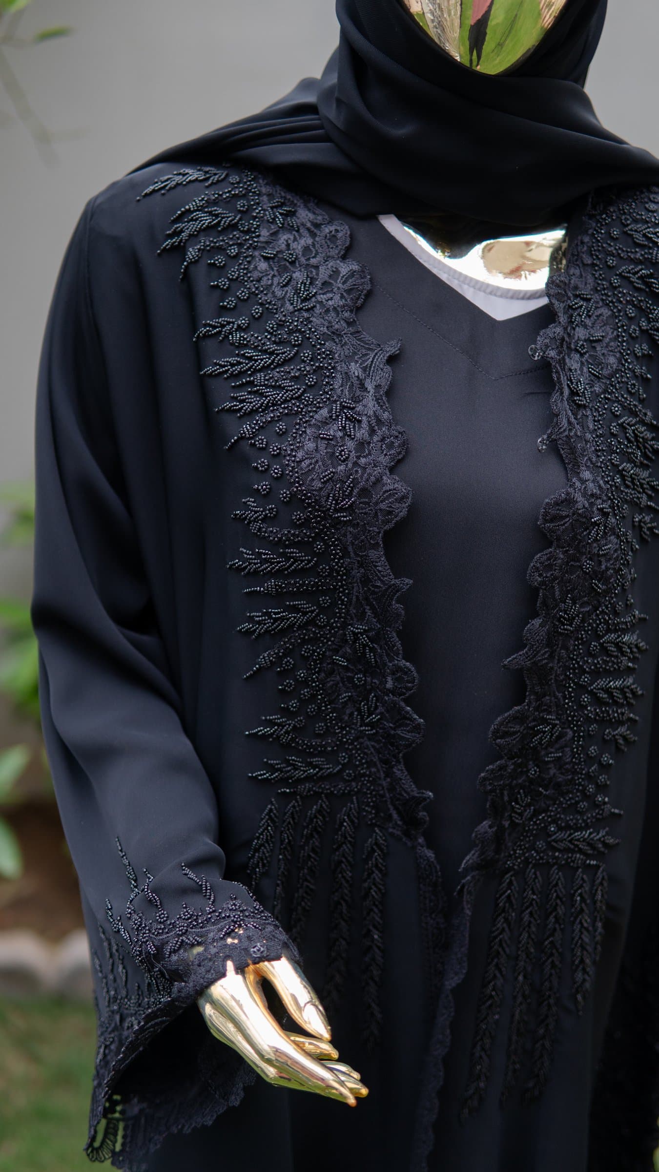 Mint Pearl Dubai Abaya — BA-122