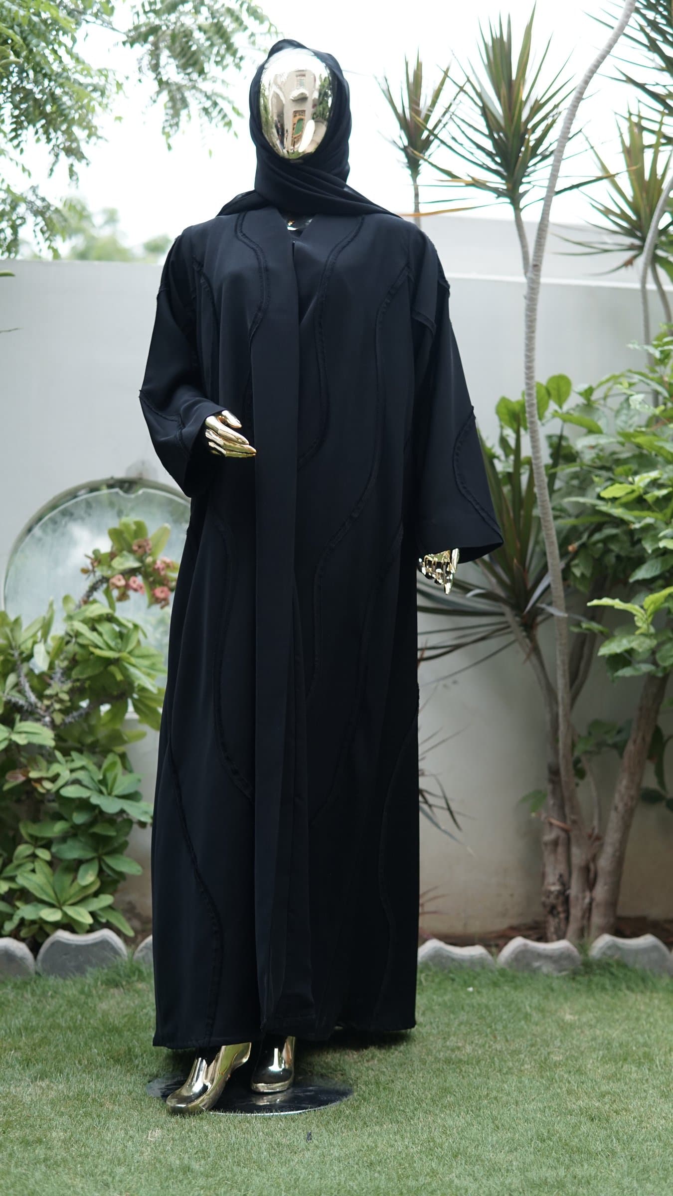 Desert Black Dubai Abaya — BA-126
