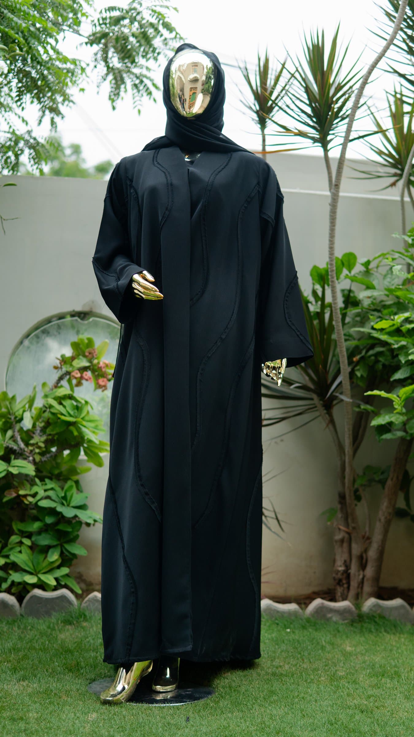 Desert Black Dubai Abaya — BA-126