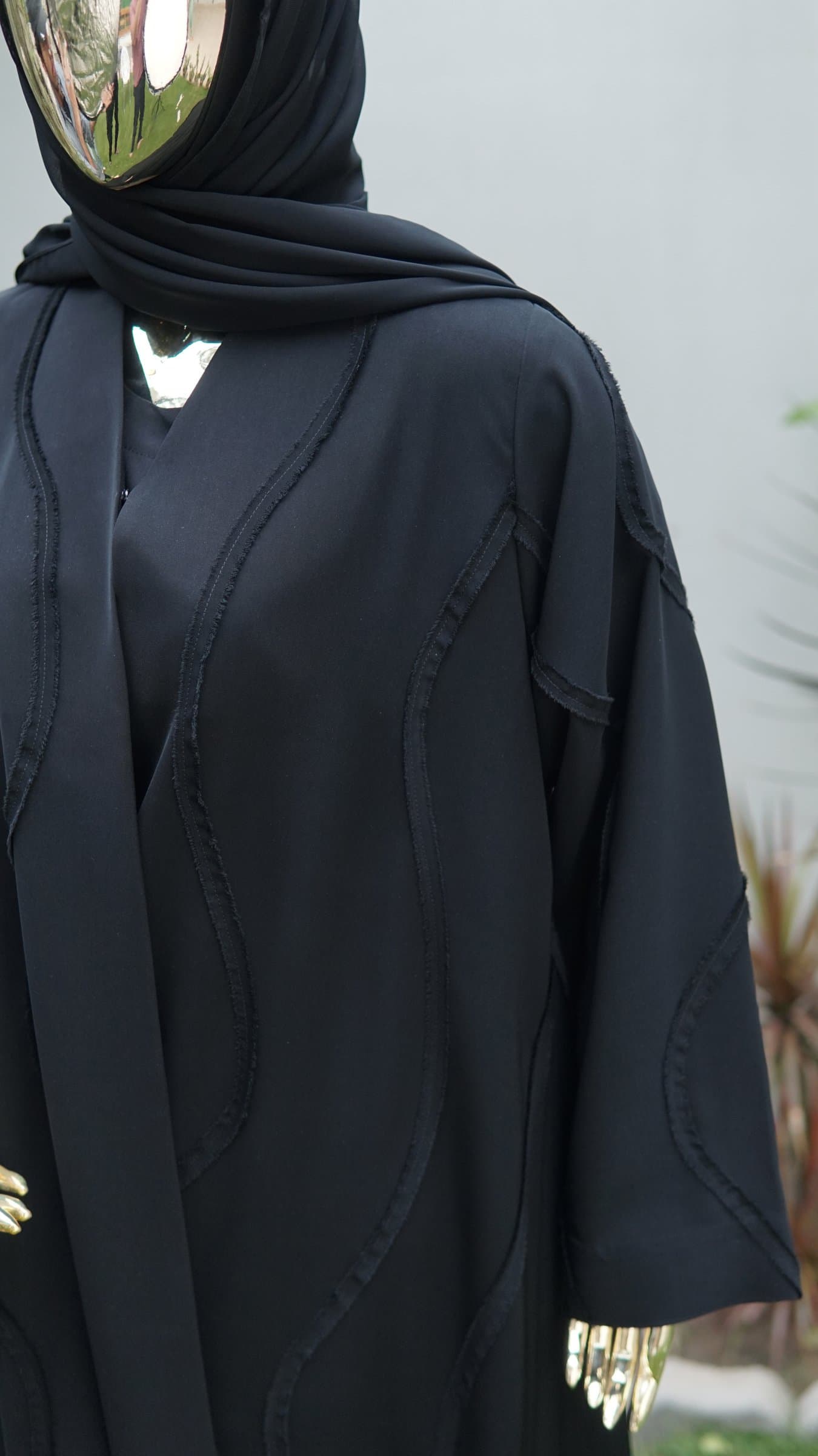 Desert Black Dubai Abaya — BA-126