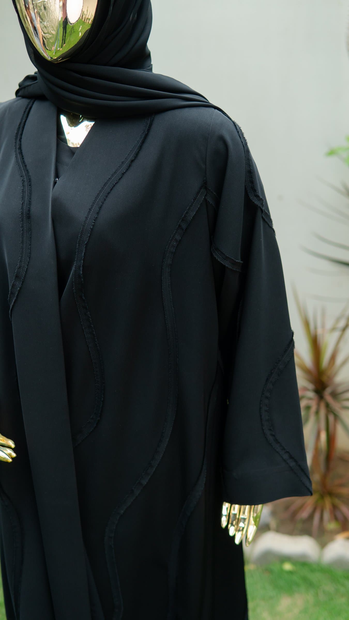 Desert Black Dubai Abaya — BA-126