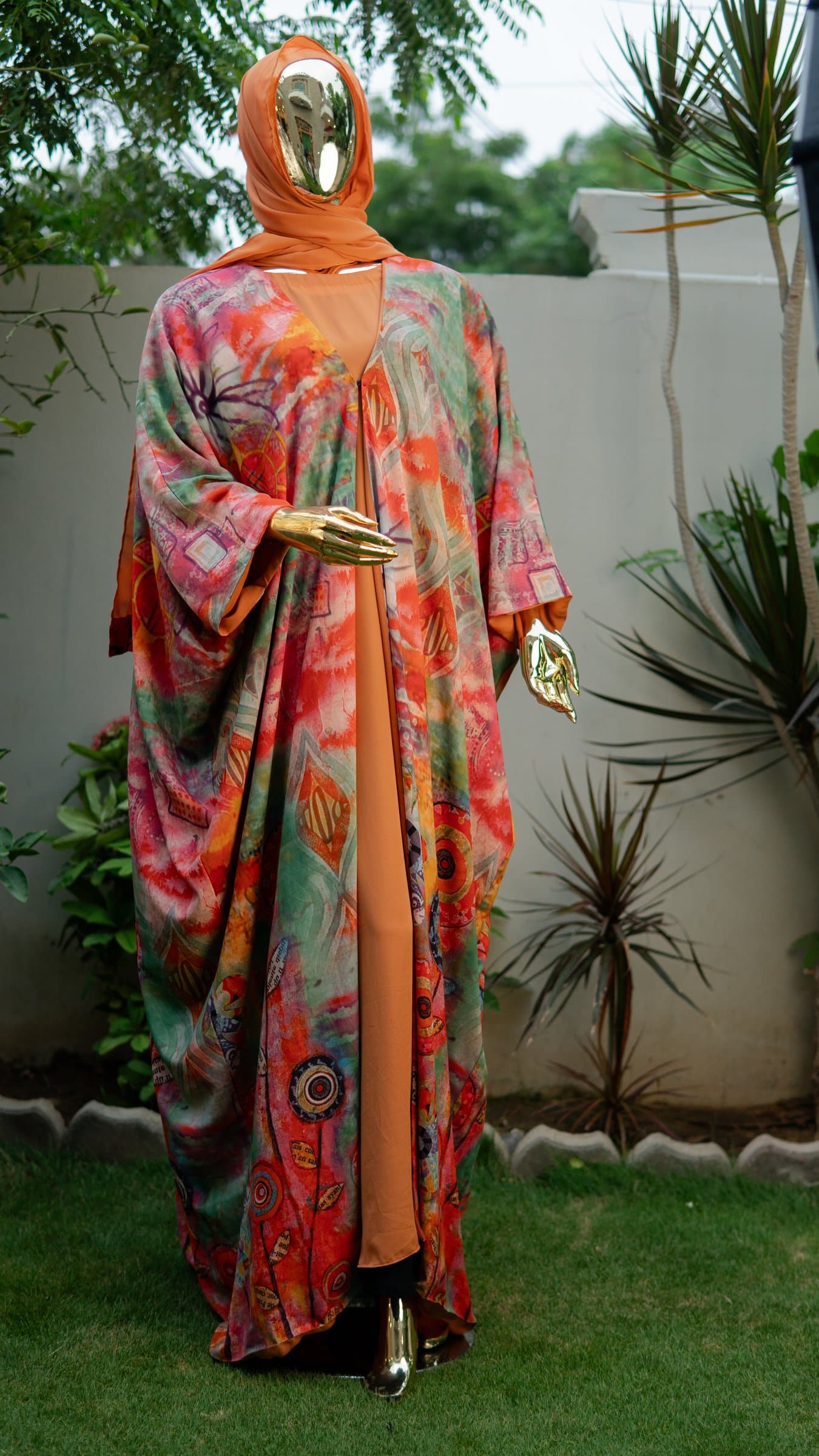 Aurora Watercolour Abaya (with hijab) — BA-106