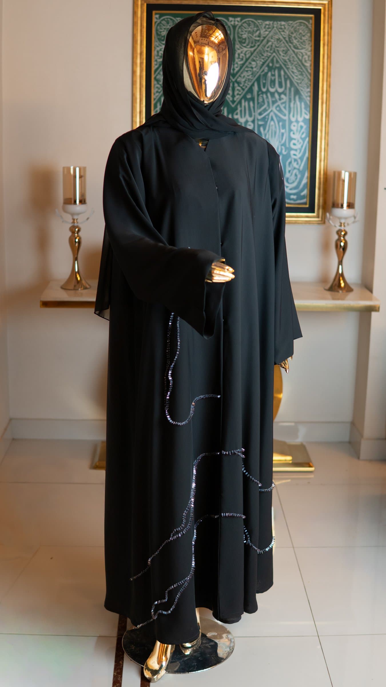 Noir Indoor Dubai Abaya — BA-133