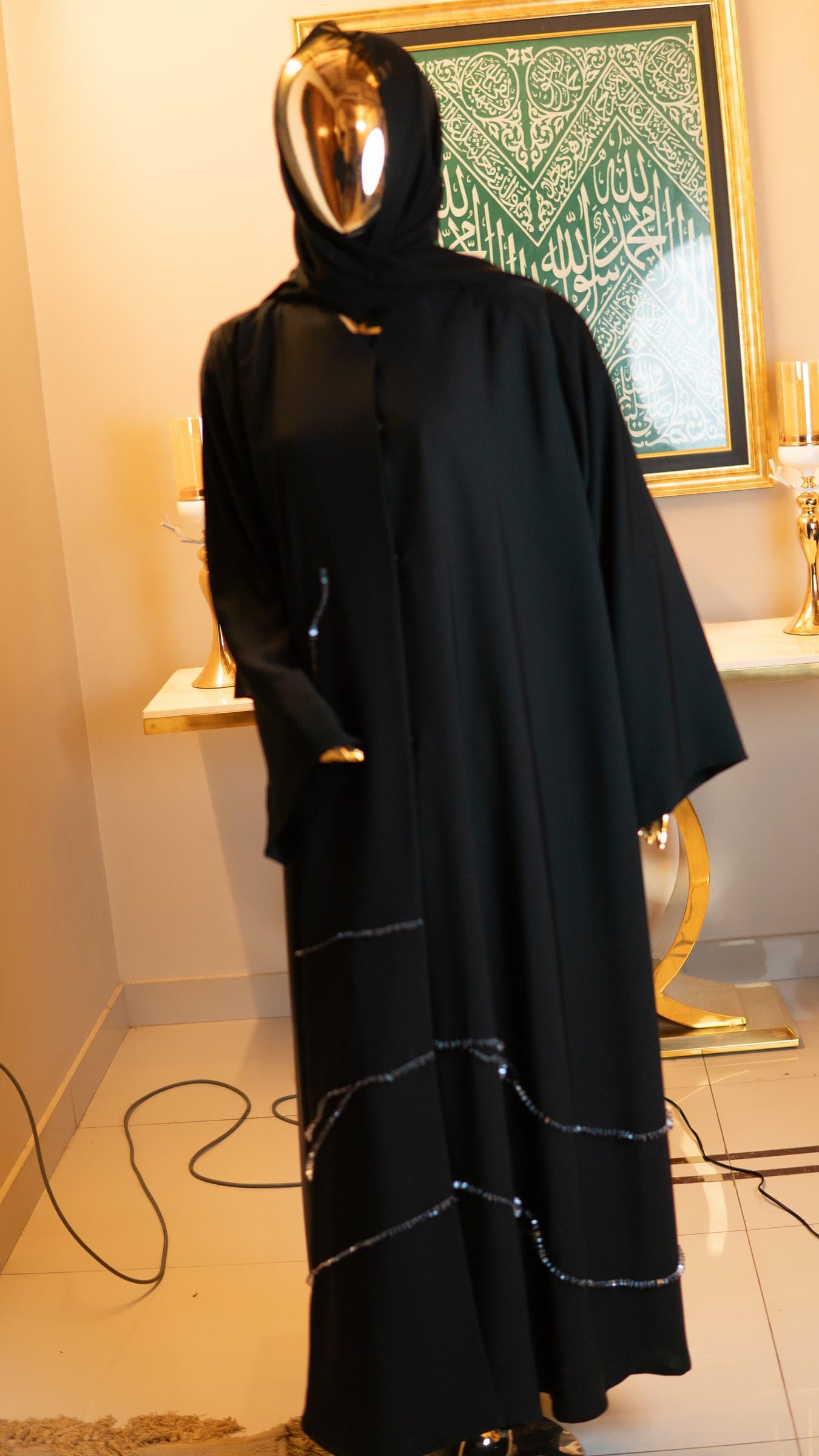 Noir Indoor Dubai Abaya — BA-133