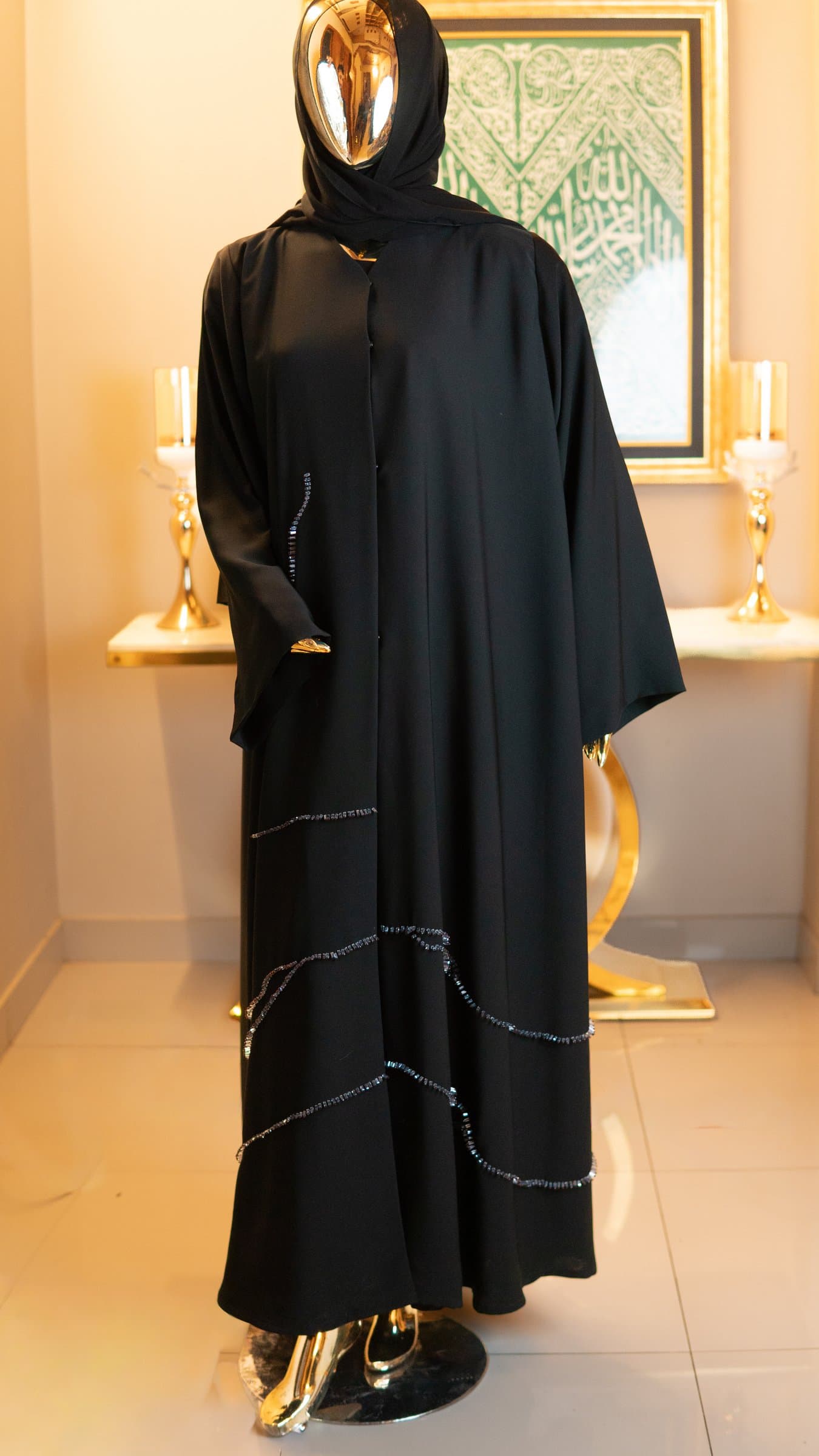 Noir Indoor Dubai Abaya — BA-133
