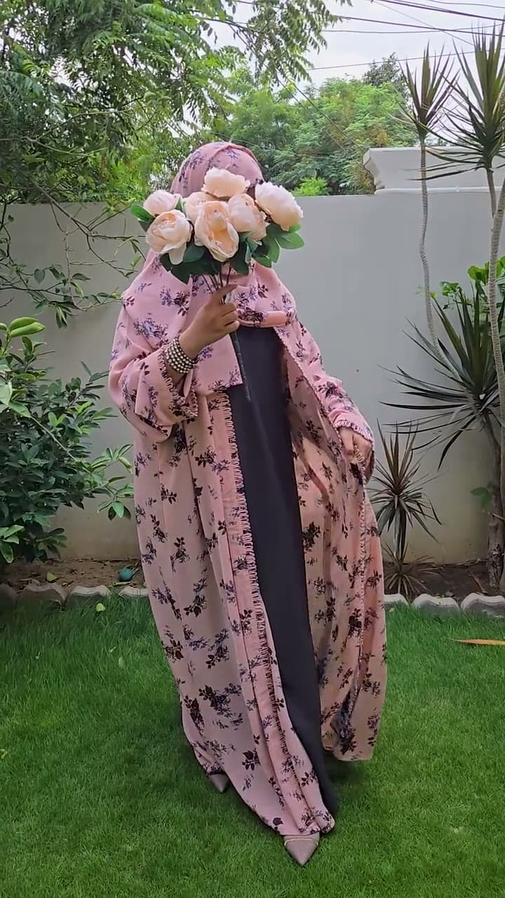 Dusty Bloom Abaya, product video