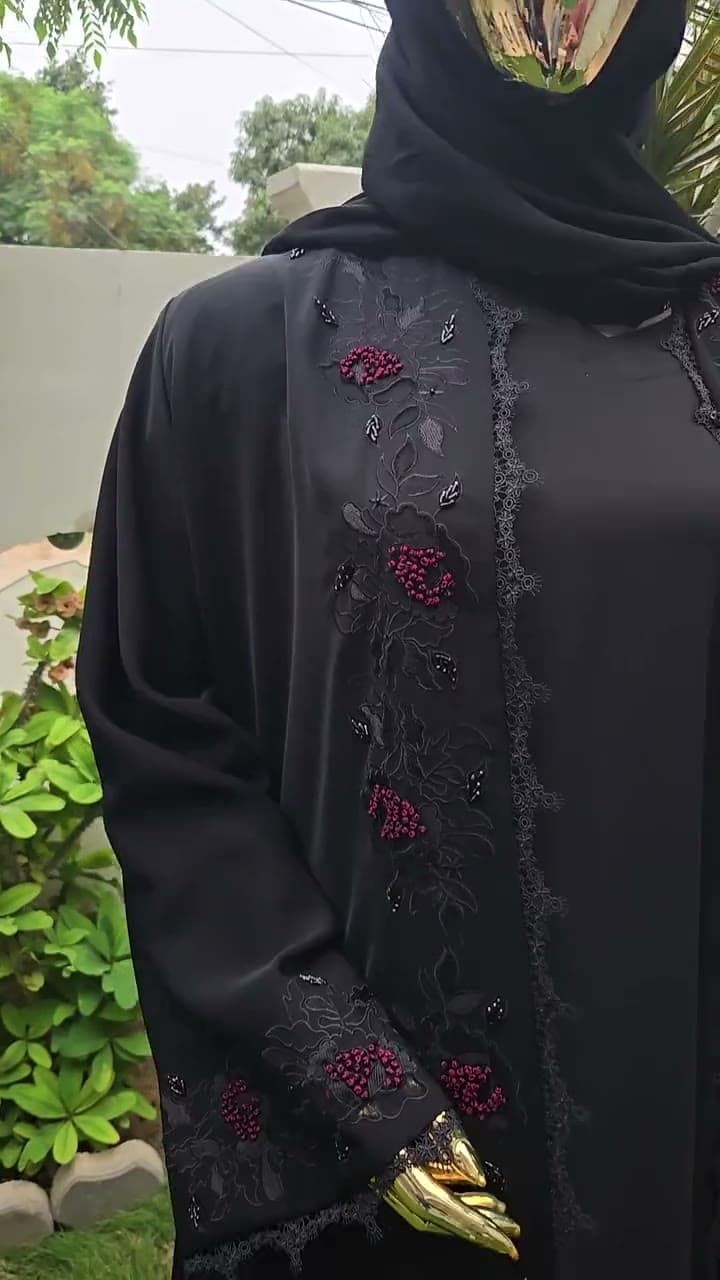 Noir Bloom Dubai Abaya, product video