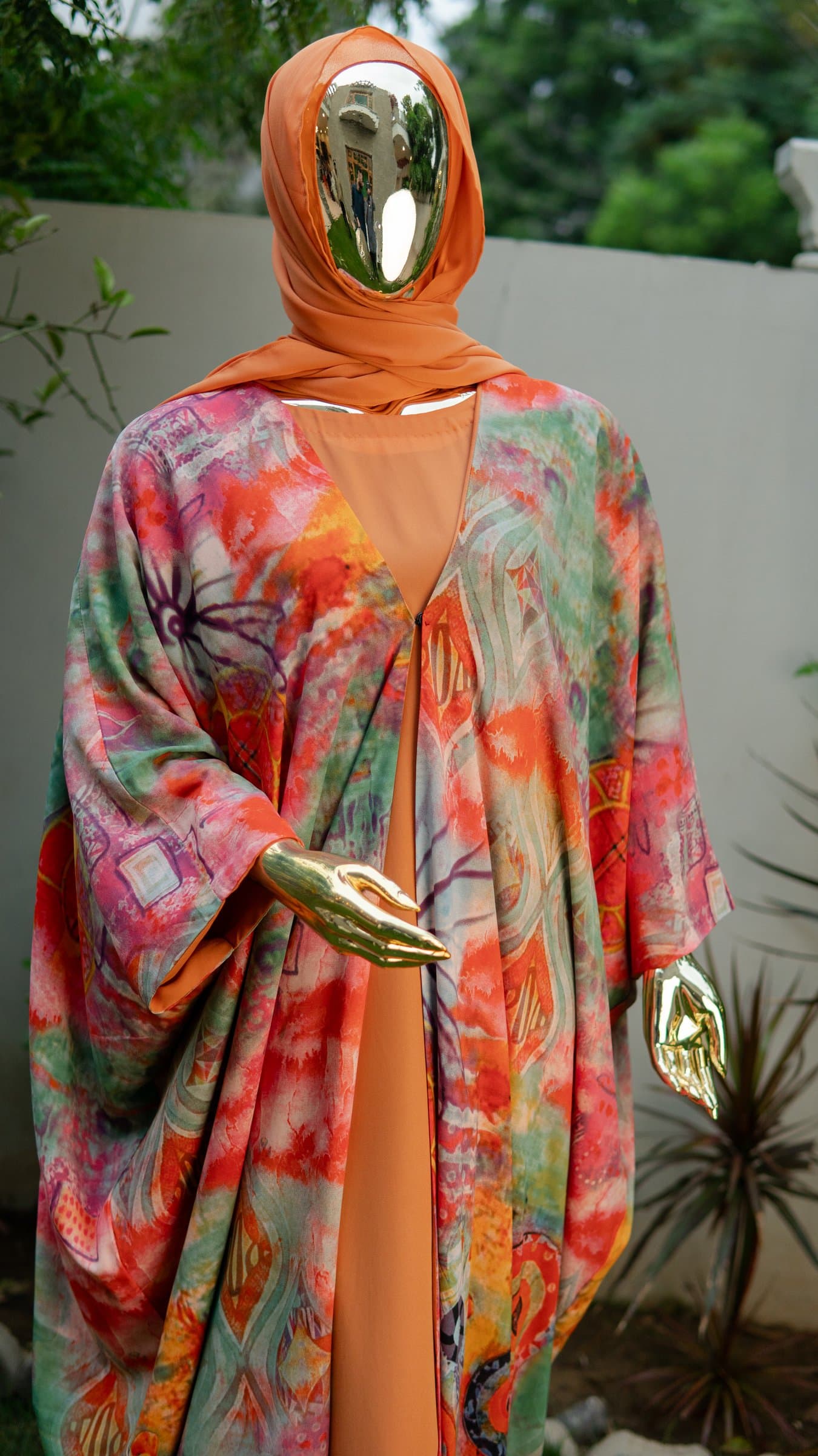 Aurora Watercolour Abaya (with hijab) — BA-106