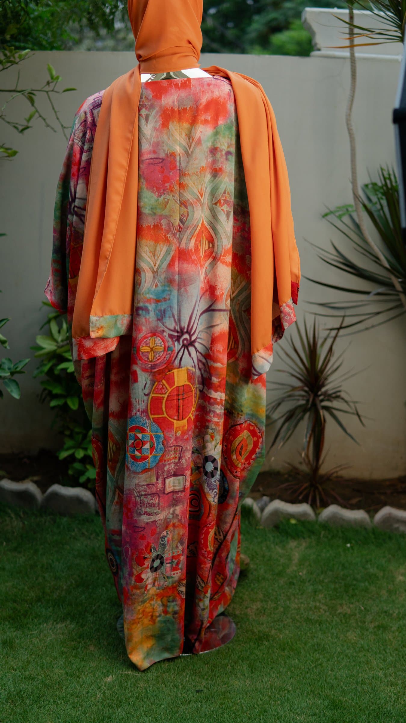 Aurora Watercolour Abaya (with hijab) — BA-106