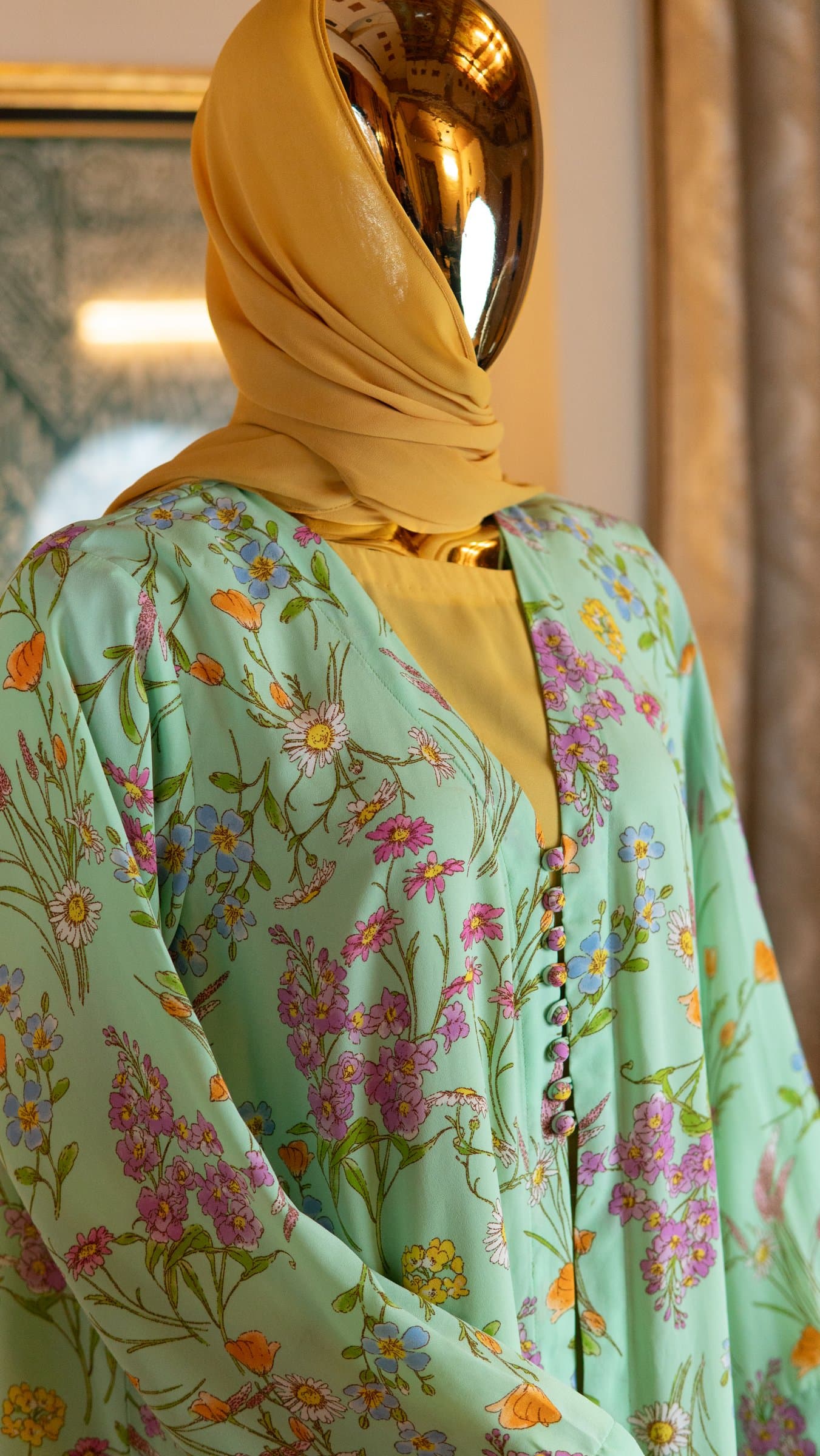Meadow Bloom Abaya (with hijab) — BA-107 